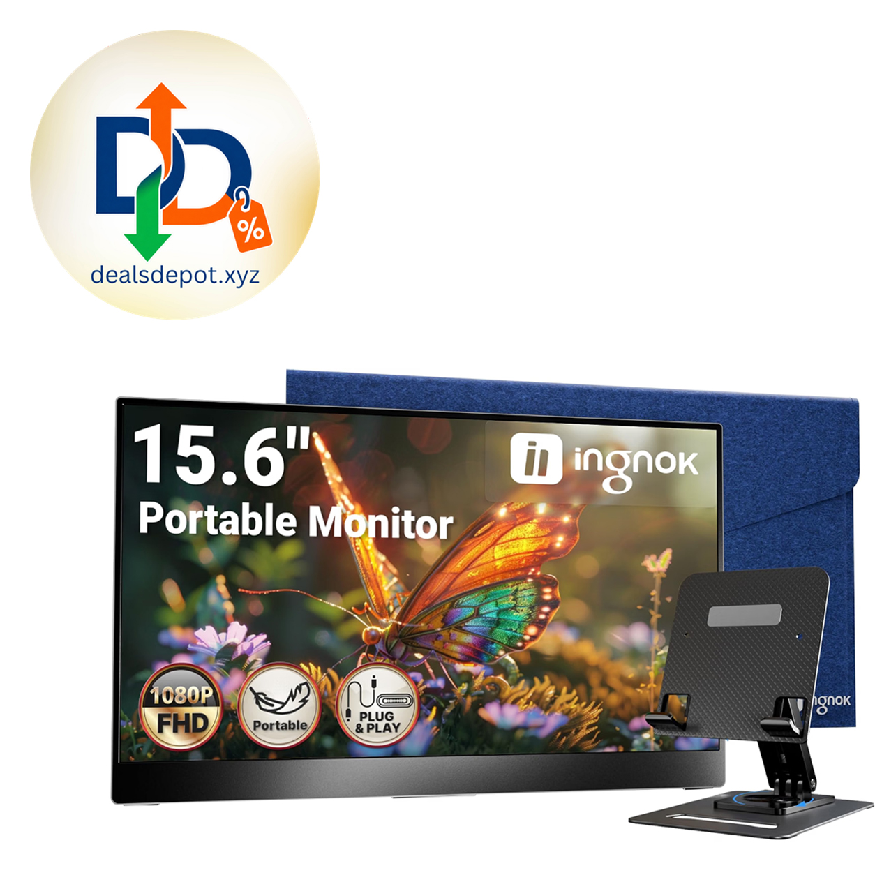 Ingnok 15.6" Portable Laptop Monitor