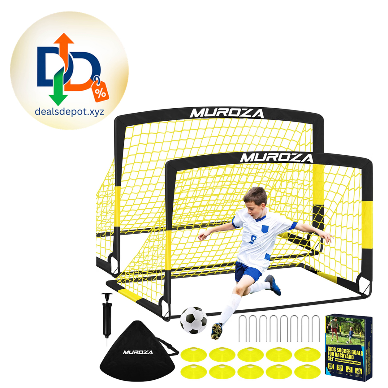 Kids Pop-Up Soccer Goal Set – 2 Pack