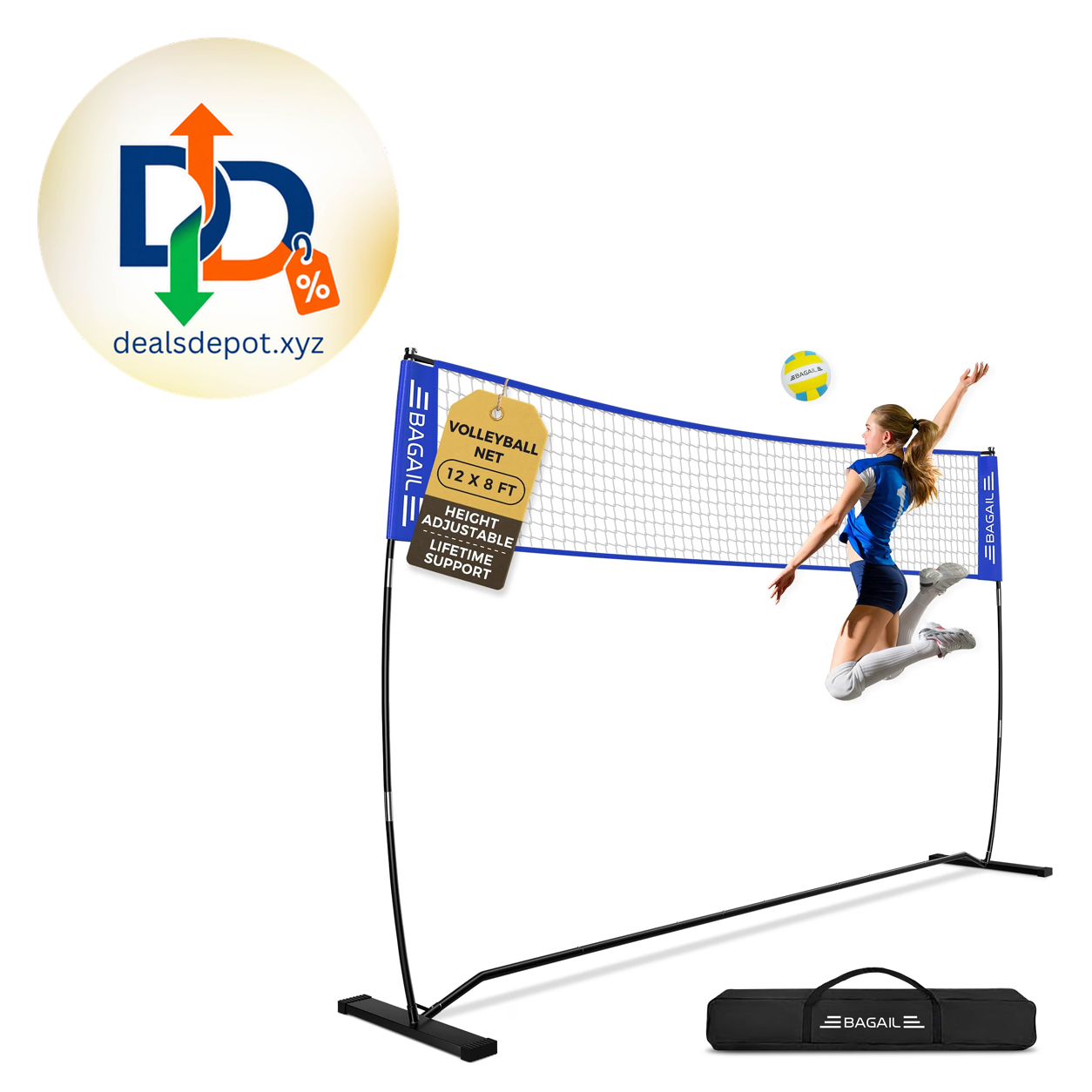 BAGAIL Portable Volleyball Net Set