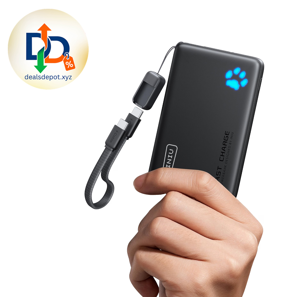INIU 10,000mAh 45W Fast-Charging Power Bank