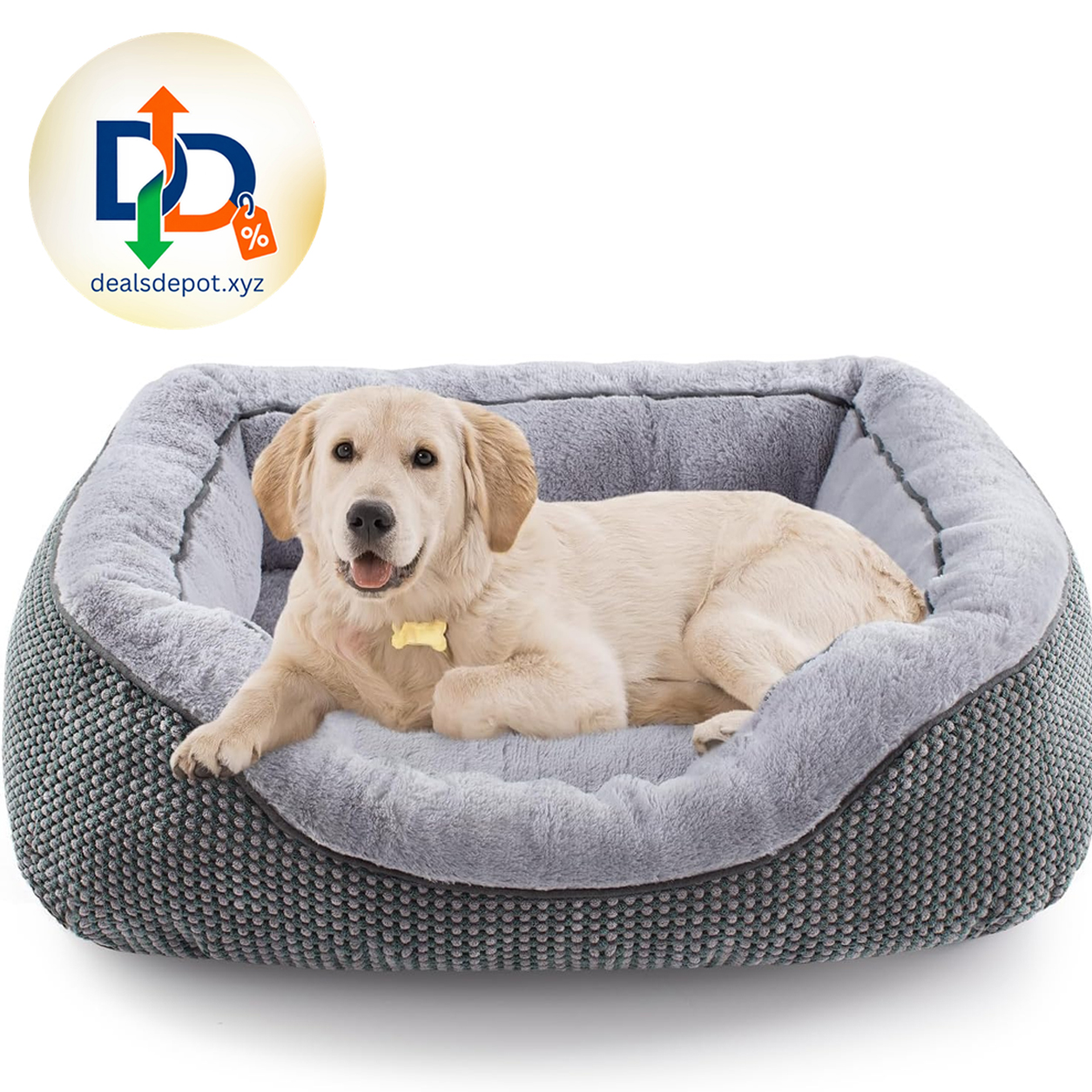 Medium Dog Beds for Medium Dogs Washable, Rectangle Dog Bed Medium Size Dog, Orthopedic Dog Bed, Warming Soft Calming Sleeping Puppy Bed Durable Pet Bed with Anti-Slip Bottom M(30"x24"x9")