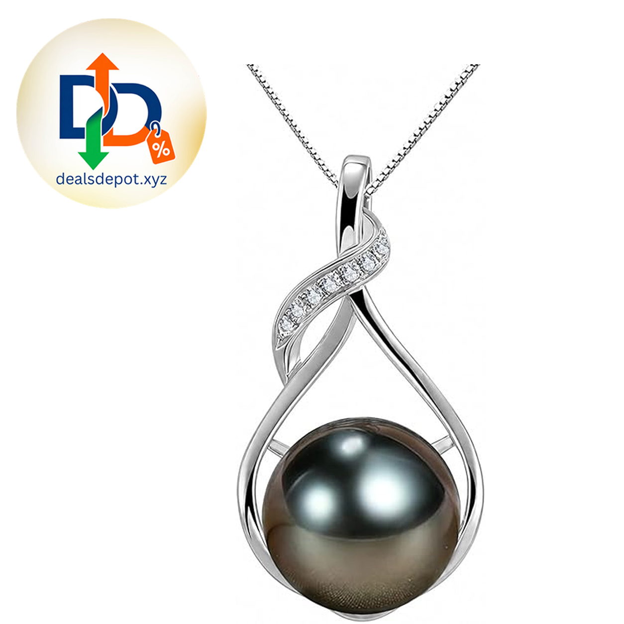 NONNYL Gifts for Women Wife-Tahitian-Black-Pearl-Necklace-Gift for Wife Wedding Birthday Anniversary Jewelry-Mom Girlfriend Her Mothers Day Gifts for Mom Women Valentines Christmas Day