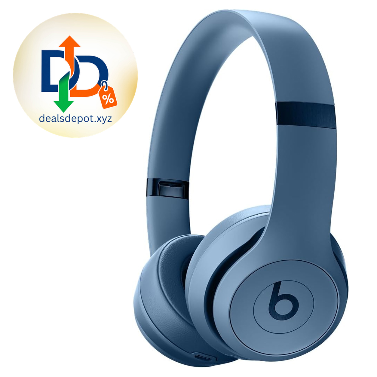 Beats Solo 4 - Wireless On-Ear Bluetooth Headphones, Up to 50-Hour Battery Life, Ultra-Lightweight Comfort, Powerful and Balanced Sound, Apple & Android Compatible - Slate Blue