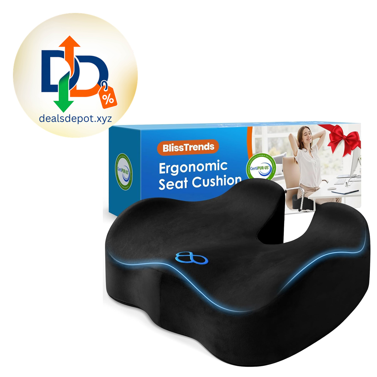 BlissTrends Memory Foam Seat Cushion