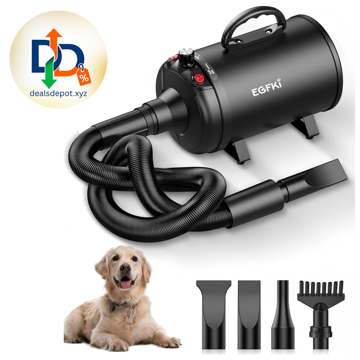 High-Velocity Dog Hair Dryer & Grooming Blower