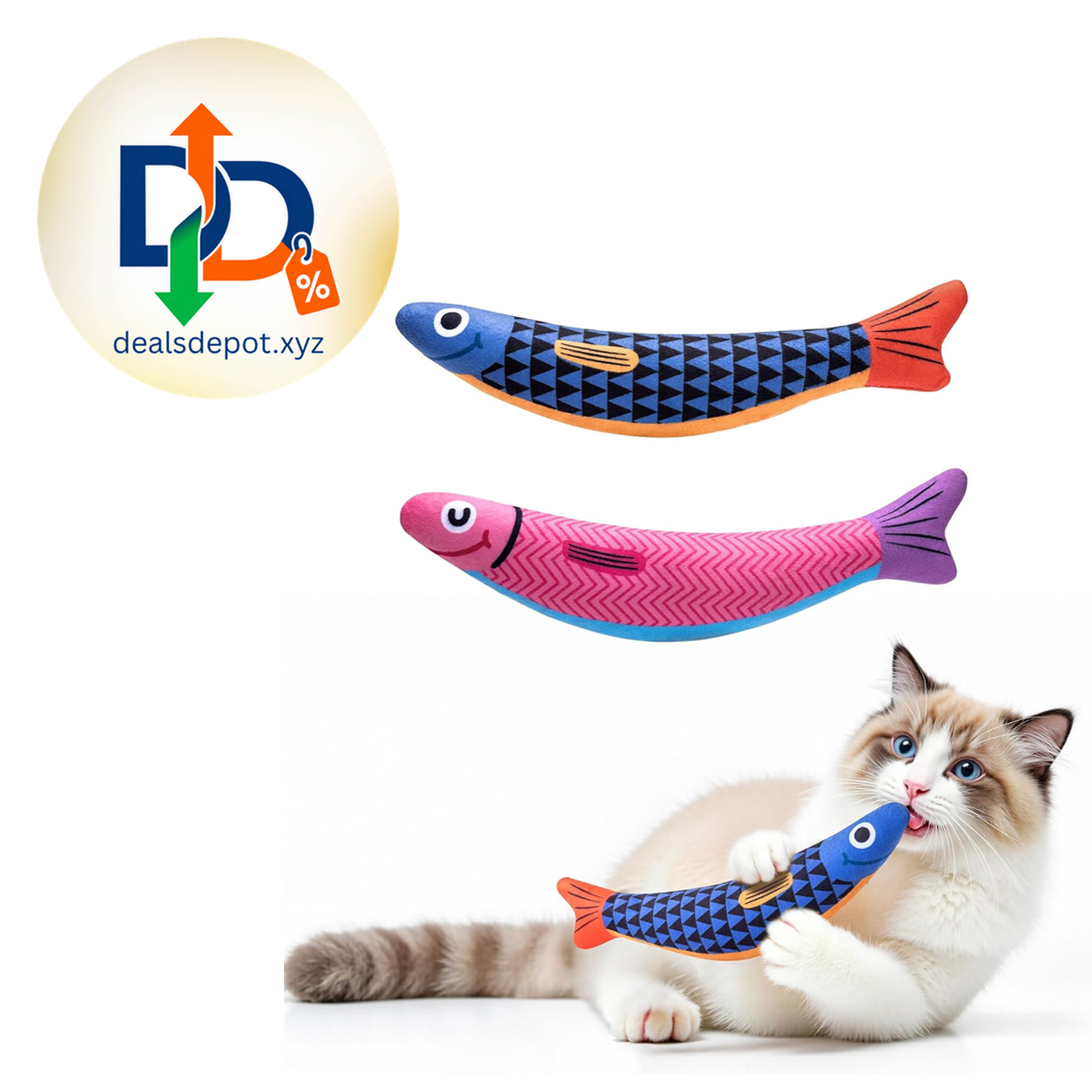 PetBusy Cat Toys with [5000 mg A+Natural Catnip & Silvervine] Kicker Fun [Crinkle &Bell] [Baby Grade] Soft Interactive Cat Toy for Indoor Cats & Kittens All Breeds for Kicking, Chewing &Cuddling
