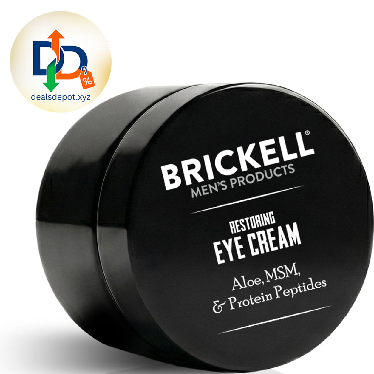 Brickell Men's Restoring Under Eye Cream for Men, Anti Aging Eye Balm To Reduce Puffiness, Wrinkles, Dark Circles, Crows Feet & Eye Bags, Caffeine, Hyaluronic Acid & Protein Peptides, 0.5oz, Unscented