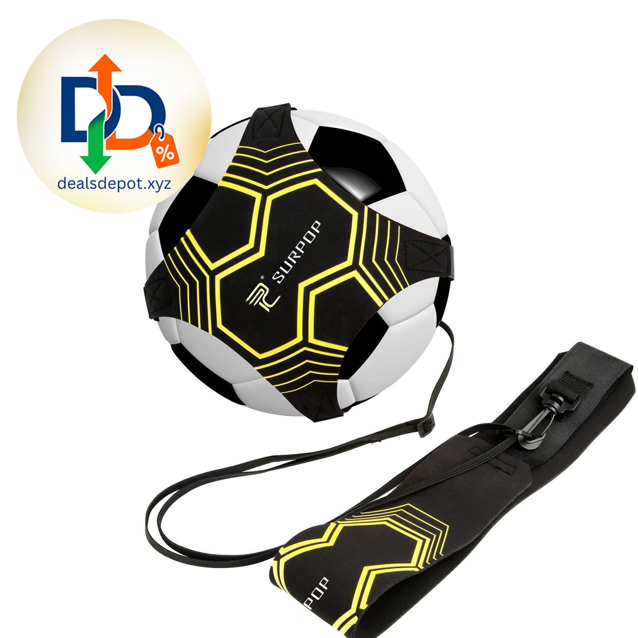 Soccer/Volleyball/Rugby Trainer, Football Kick Throw Solo Practice Training Aid Control Skills Adjustable Waist Belt for Kids Adults