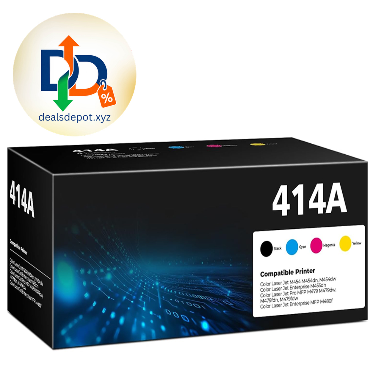 414A Toner Cartridges 4 Pack Color Laser Jet Pro MFP M479fdw M454dw Replacement for HP 414A Toner 414X for HP414X HP414A for Color Pro MFP M479fdw M454dw M479fdn M454dn Enterprise M480f M455dn