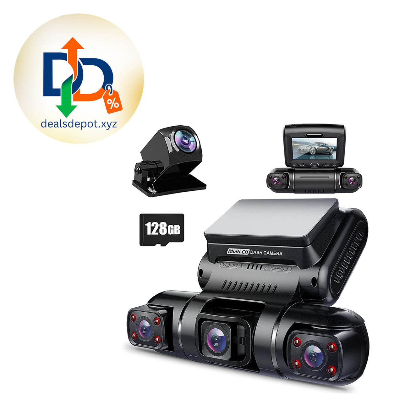 PRUVEEO 360° 4-Channel Dash Cam