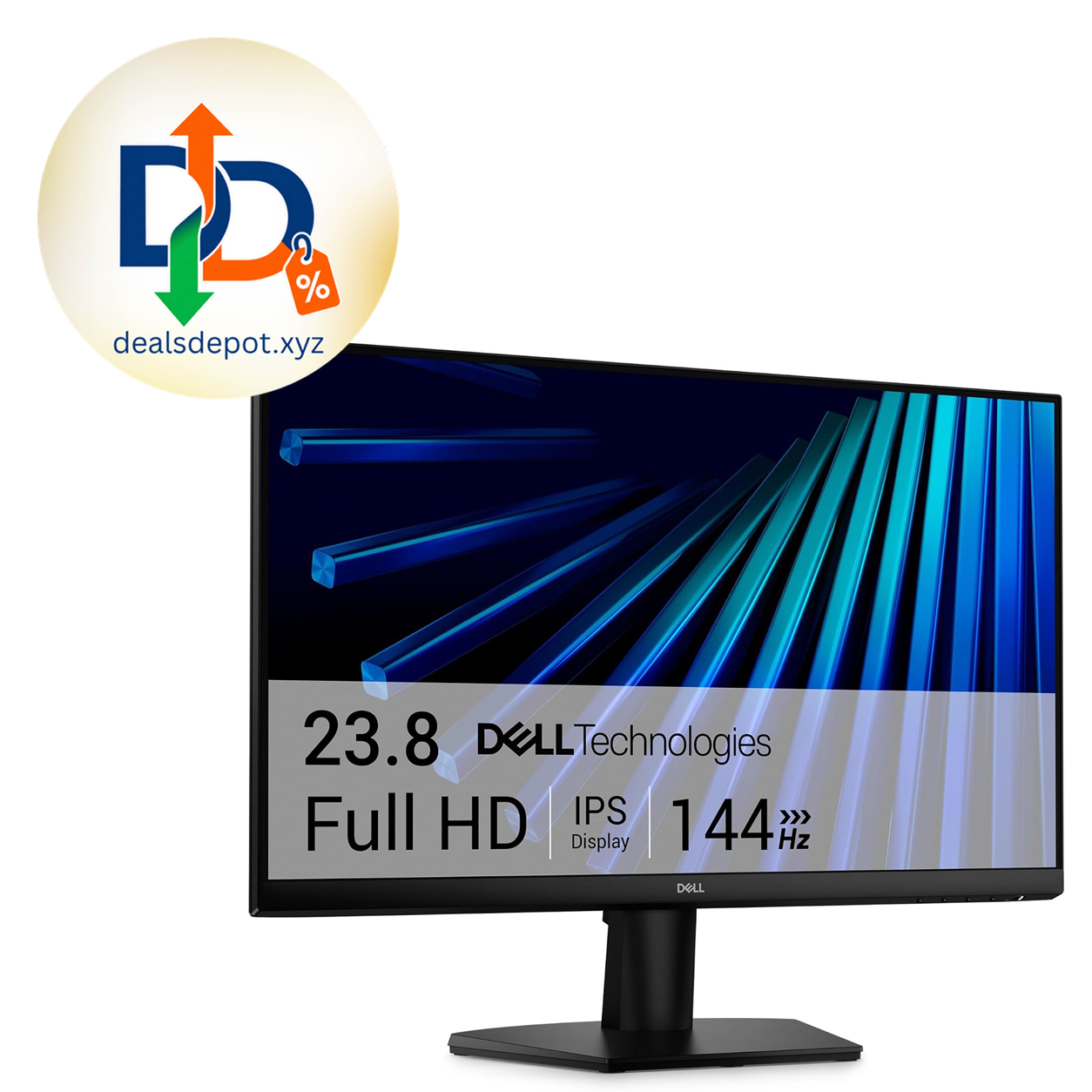 Dell 24 Monitor - SE2426H - 23.8-inch FHD (1920x1080) 144Hz 1ms Display, in-Plane Switching (IPS) Technology, AMD FreeSync™, TÜV 3-Star 2X HDMI, Tilt