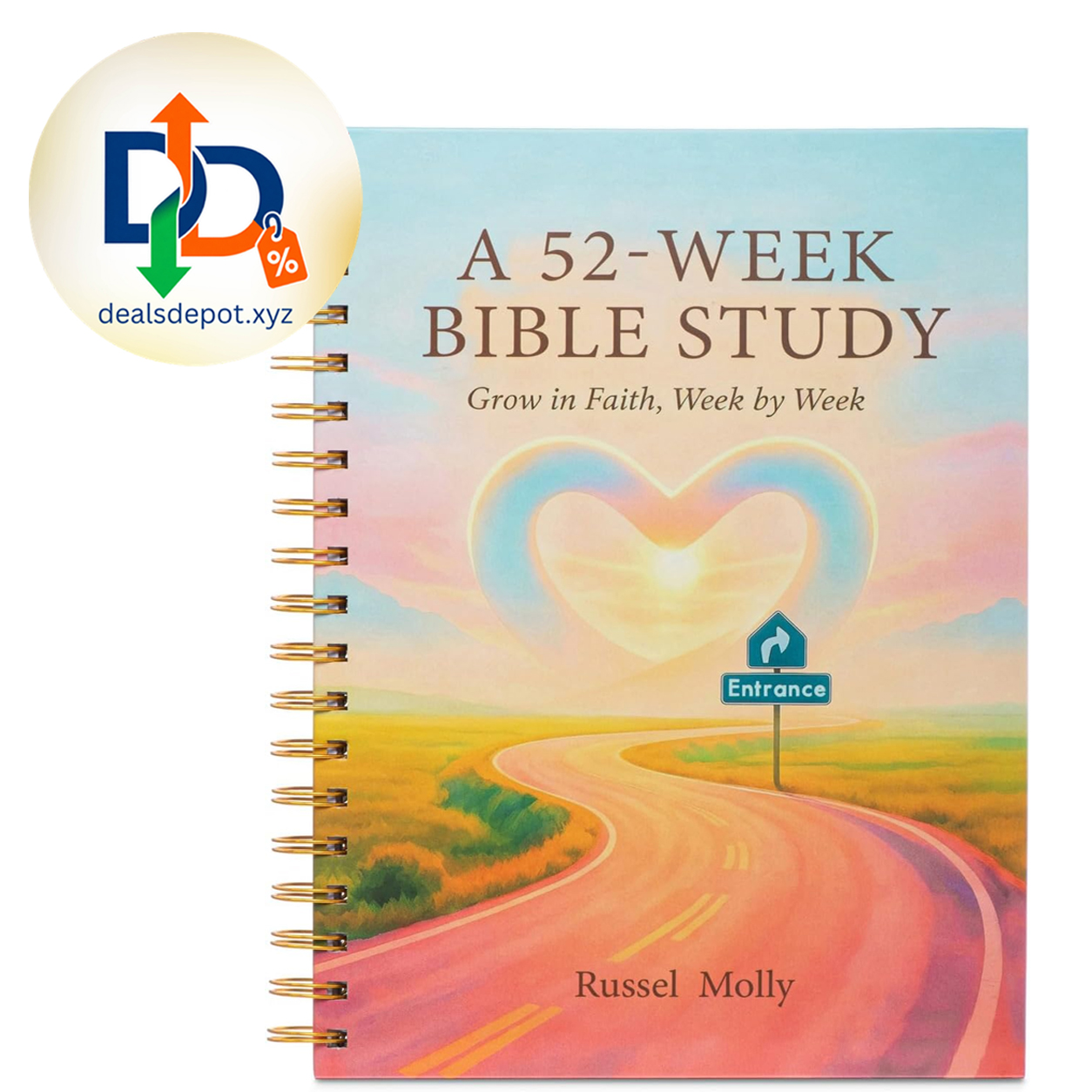 A Journey Through Scripture — A 52-Week Bible Study & Daily Reading Plan, Spiritual Companion & Journal for Women & Teens, Christian Gifts and Bible Study Supplies, Hardcover Spiral-Bound Book(6.9" x 9.8")Paper Notebooks