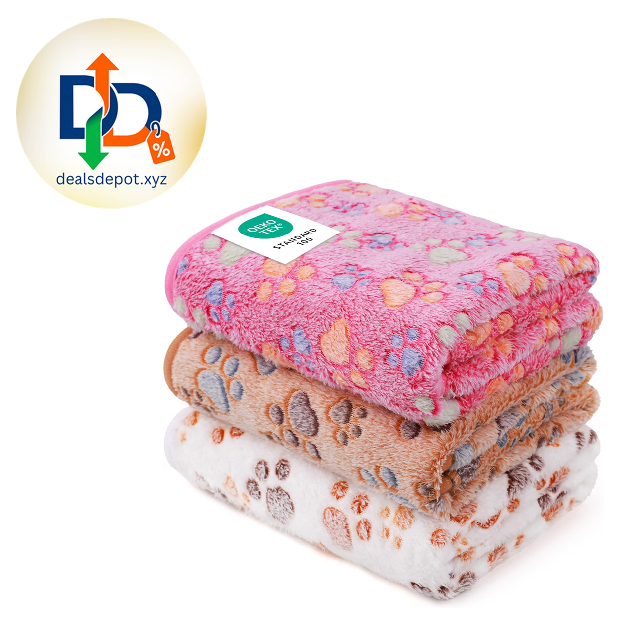 Luciphia Soft Fleece Pet Blankets – 3 Pack