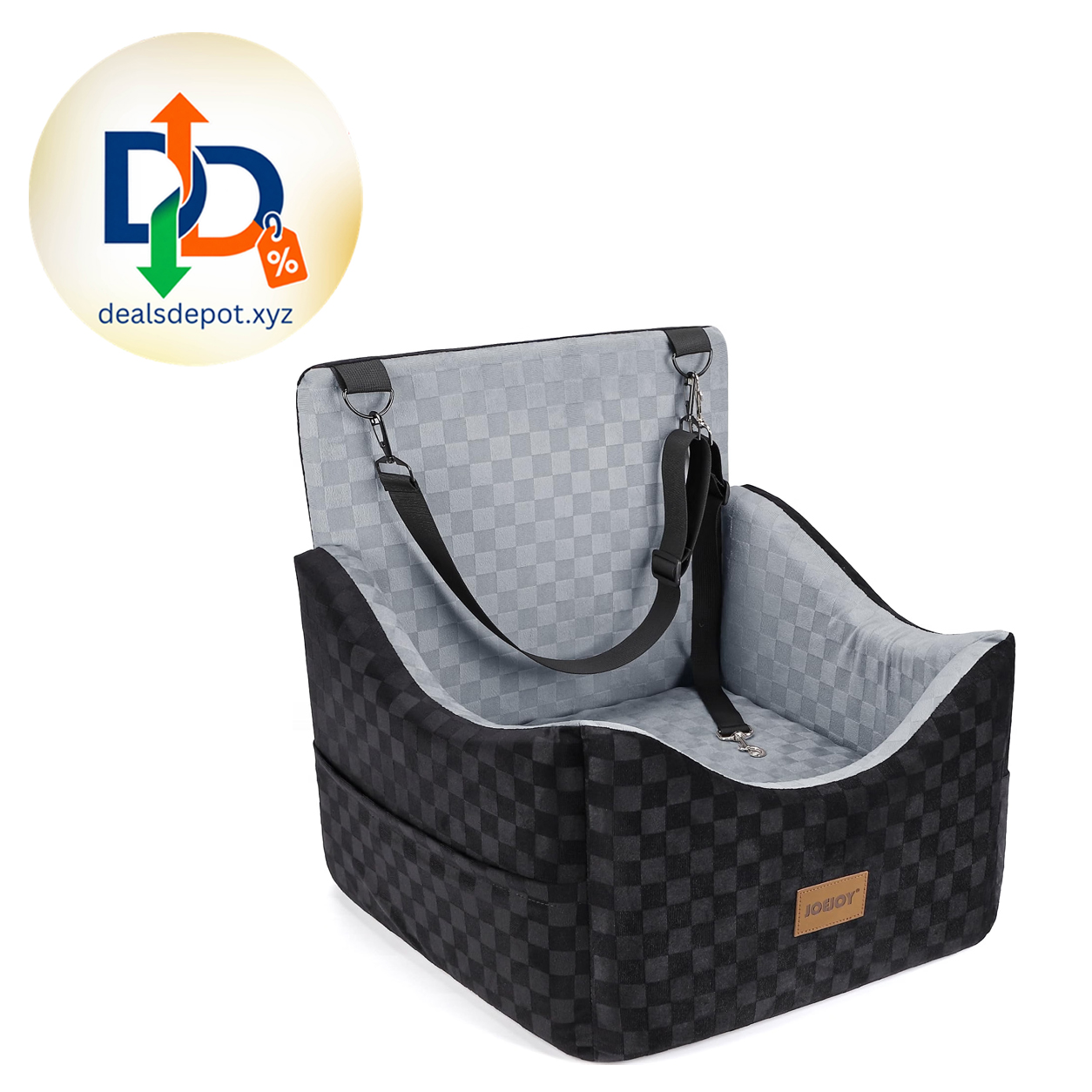 JOEJOY Elevated Dog Car Seat with Memory Foam