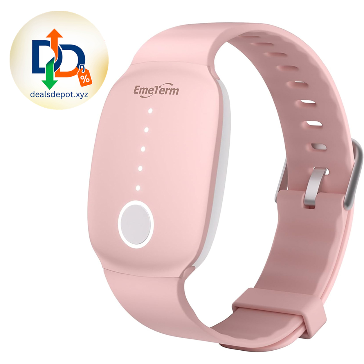 EmeTerm Fashion FDA-Cleared Relieve Nausea Electrode Stimulator Morning Sickness Motion Travel Sickness Vomit Relief Rechargeable No Gel Drug Free Wrist Bands Without Side Effects
