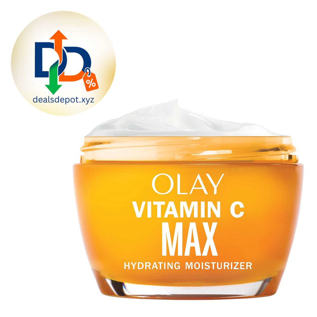 Olay, Vitamin C MAX Face Moisturizer, Brightening Cream for Women, Hydrating, Evens Tone, Dark Spot and Hyperpigmentation Reduction, Glowing Skin Care - Niaciniamide, Peptides, 1.7 Ounce