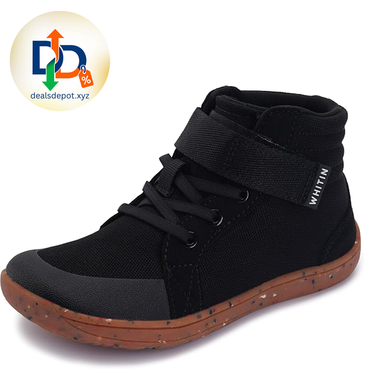 WHITIN Little/Big Kid Wide High Top Barefoot Shoes W8K23 Lightweight Comfort, Natural & Healthy Fit, Ankle Support, Flexible Zero-drop for Casual Walking & Active Play