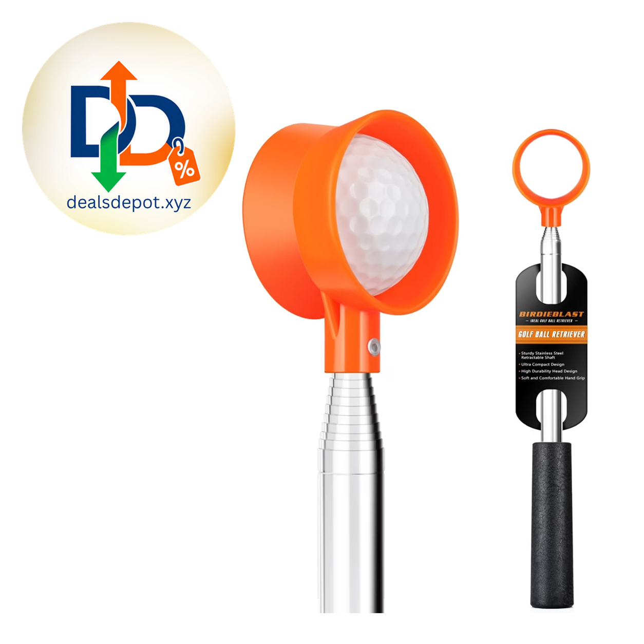 Telescopic Golf Ball Retriever – Stainless Steel