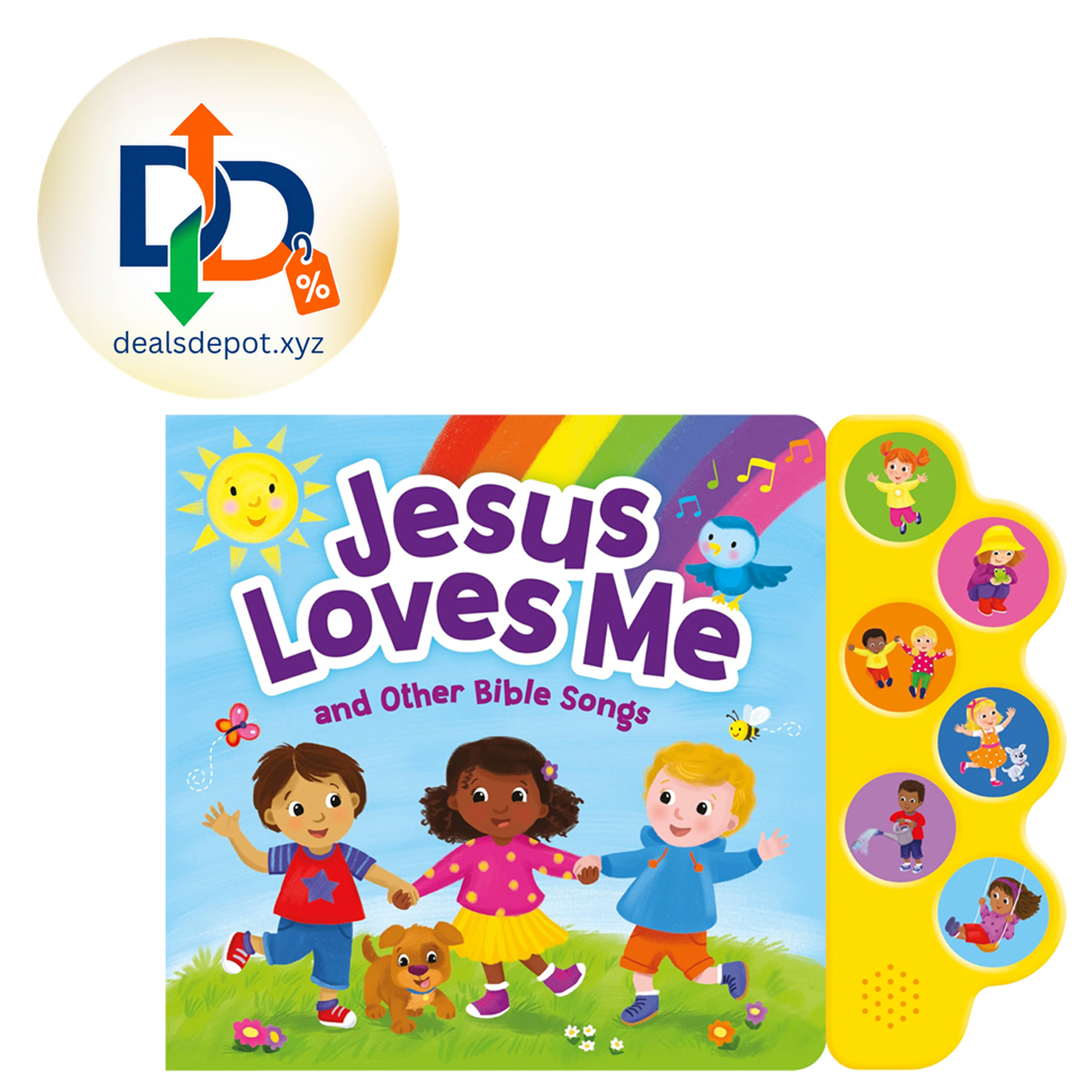 Jesus Loves Me & Other Bible Songs – Interactive Sound Book for Toddlers