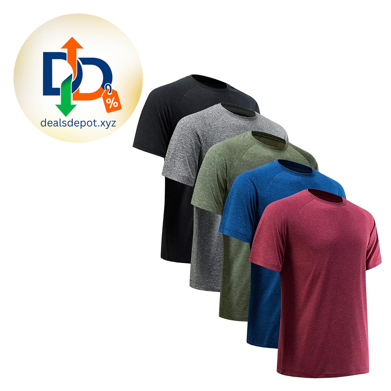 Workout Shirts for Men Short Sleeve Quick Dry Gym T Shirt Moisture Wicking, Lightweight, Breathable, Athletic, Active, Running, Casual, Multipack