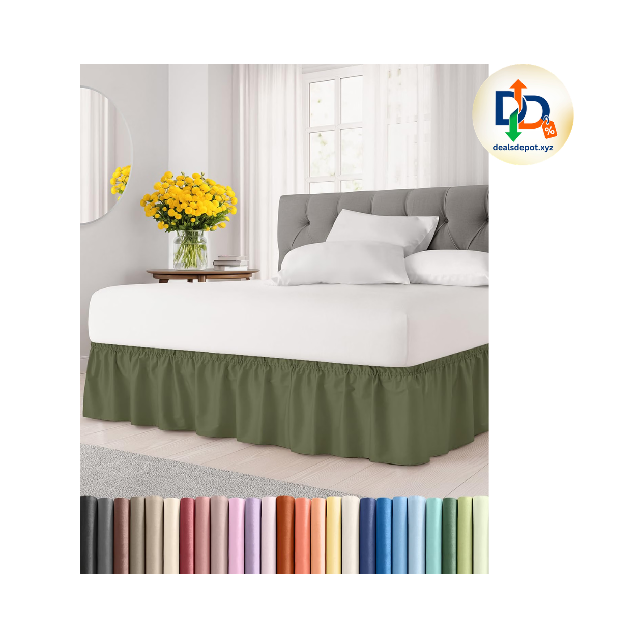 CGK Linens Queen Bed Skirt