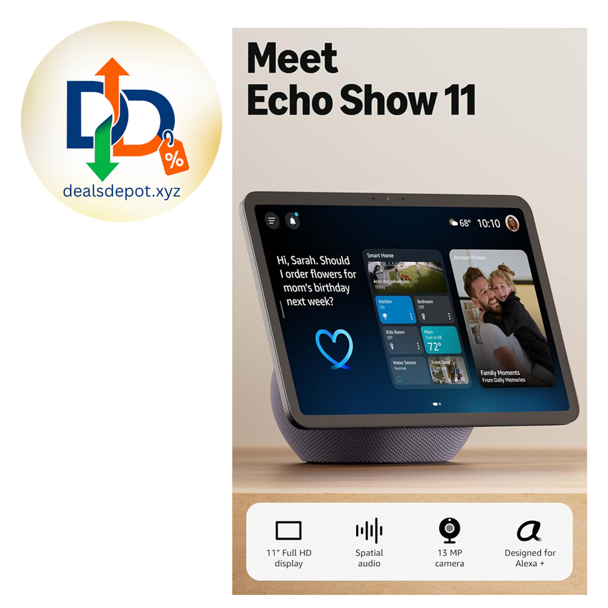 Amazon Echo Show 11 – 11" Full-HD Smart Display