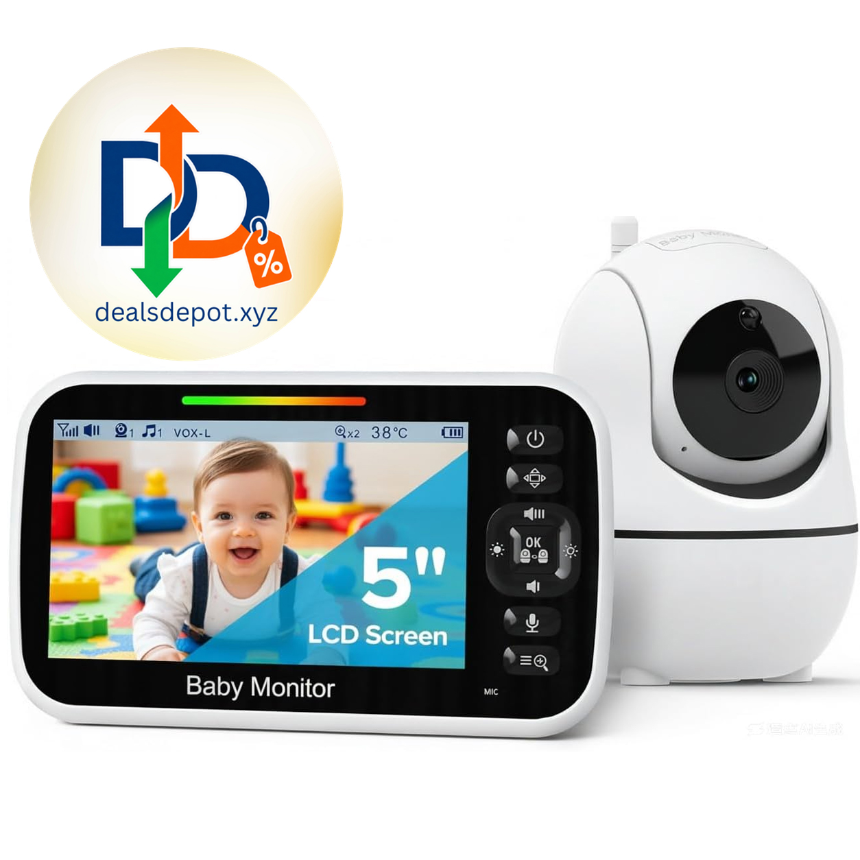 GoodBaby 5" No-WiFi Baby Monitor with Camera
