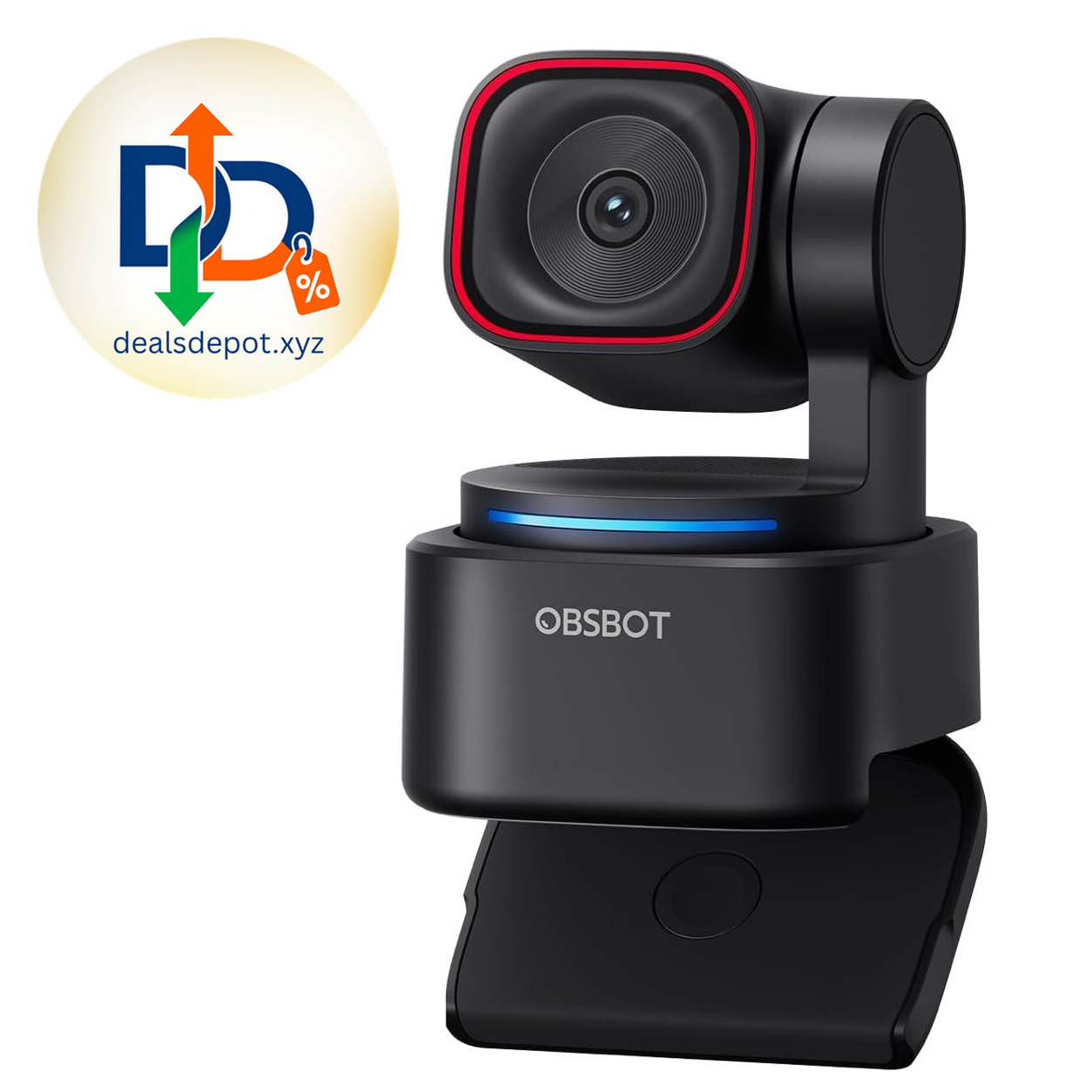 OBSBOT Tiny 3 Lite AI-Powered Spatial Audio 4K Webcam - Compact AI Tracking PTZ Camera with 1/2" Sensor, Tri-Mic, Voice Control, 120FPS, HDR, Camera for PC, Mac, Laptop, Streaming, Meeting, Zoom, Teams