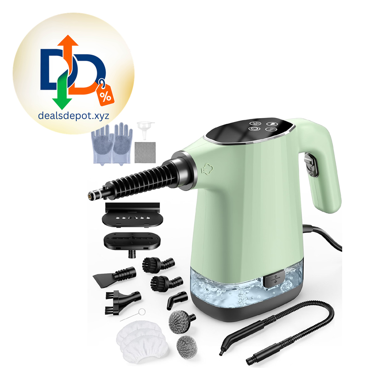 Handheld Steam Cleaner – Portable Steamer with 18 Accessories