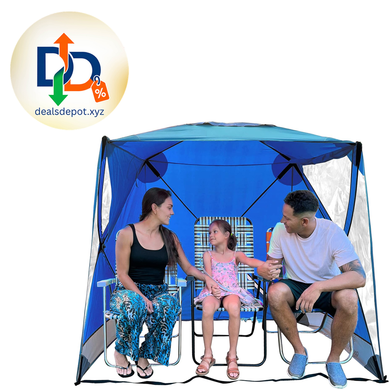 CoverU Sports Tent Pod For 3-4 People - RAIN or Sun Protection – NEW Large Pop Up Climate Canopy Shelter – Soccer, Football, Softball & Other Sporting Events and Parades - Patented and Patents Pending