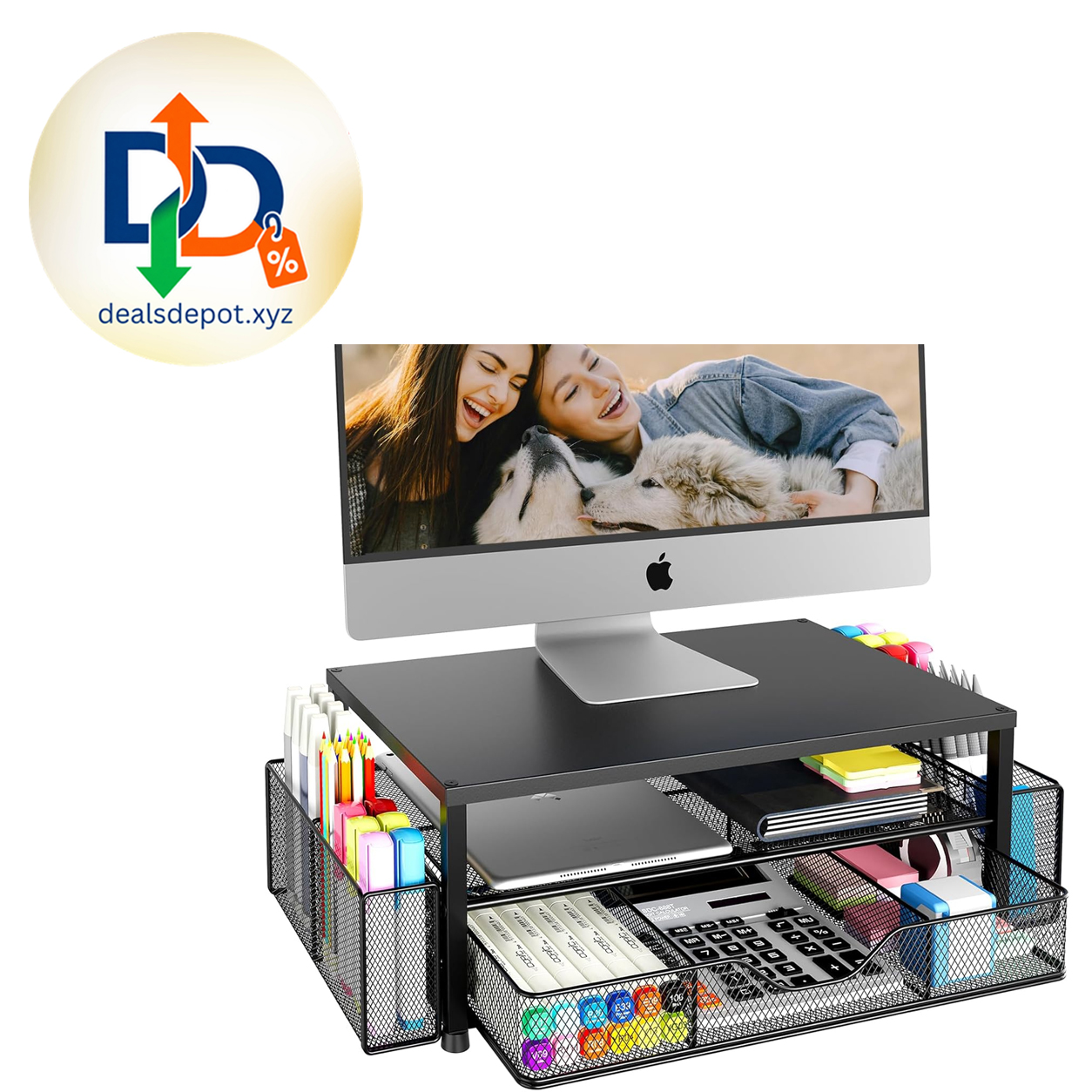 Trending 2-Tier Monitor Stand with Drawer