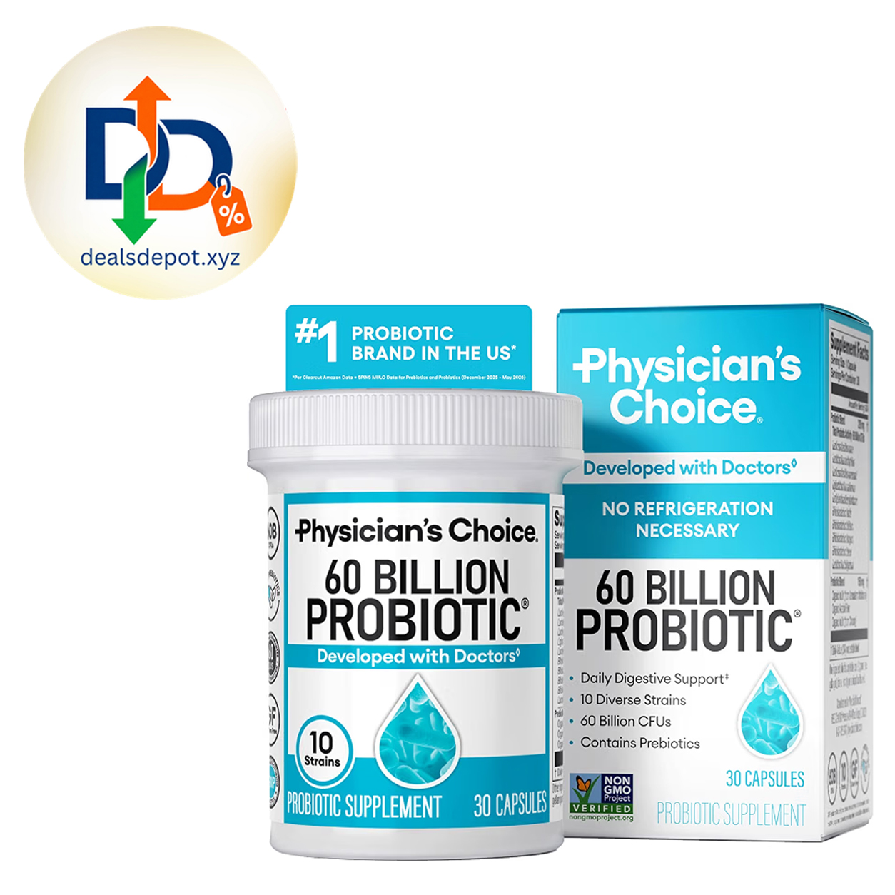 Physician’s Choice Probiotics – 60 Billion CFU