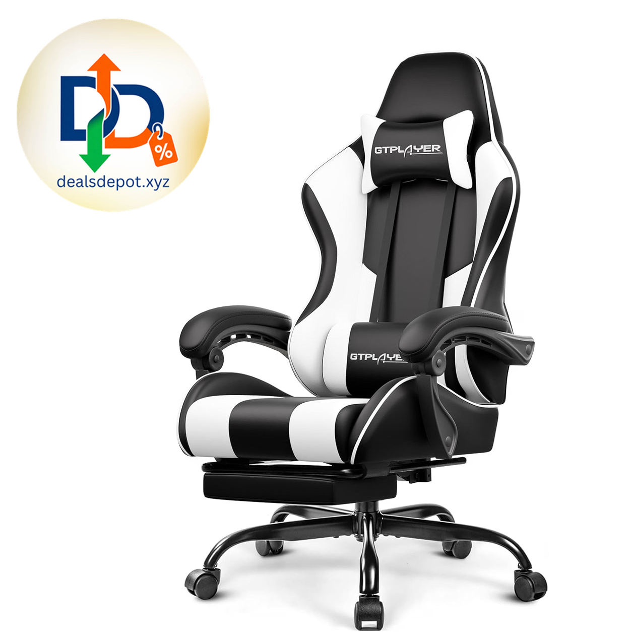 GTPLAYER Gaming Chair with Footrest