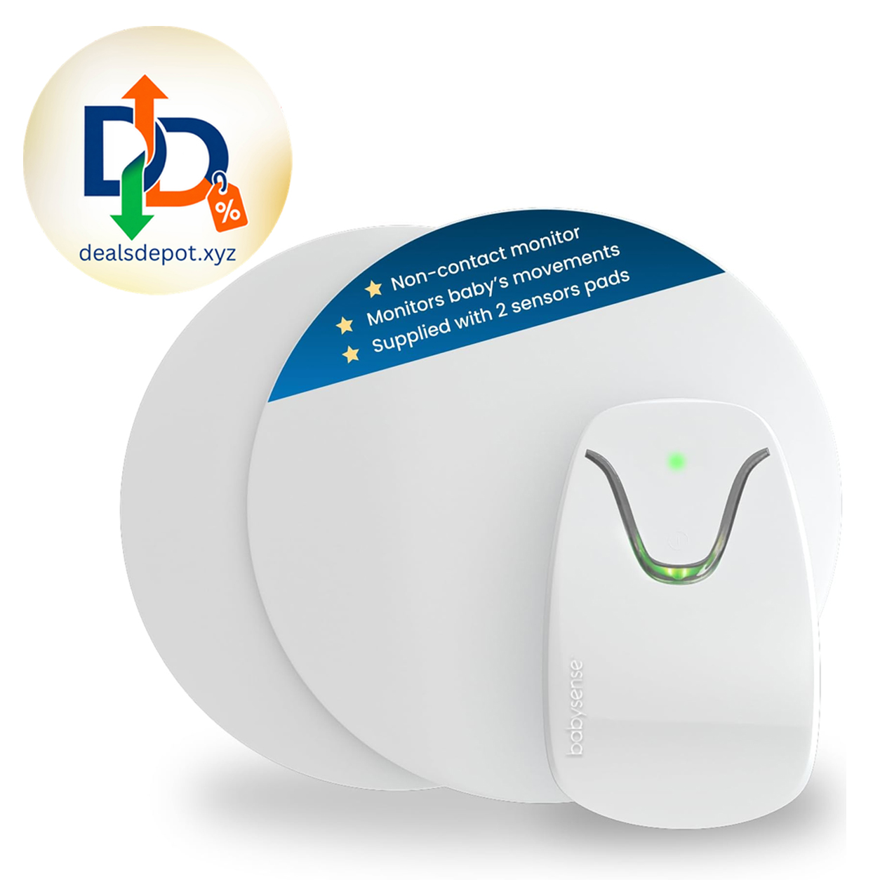 Babysense 7 Baby Movement Monitor System 2 Sensor Pads Non-Wearable No WiFi