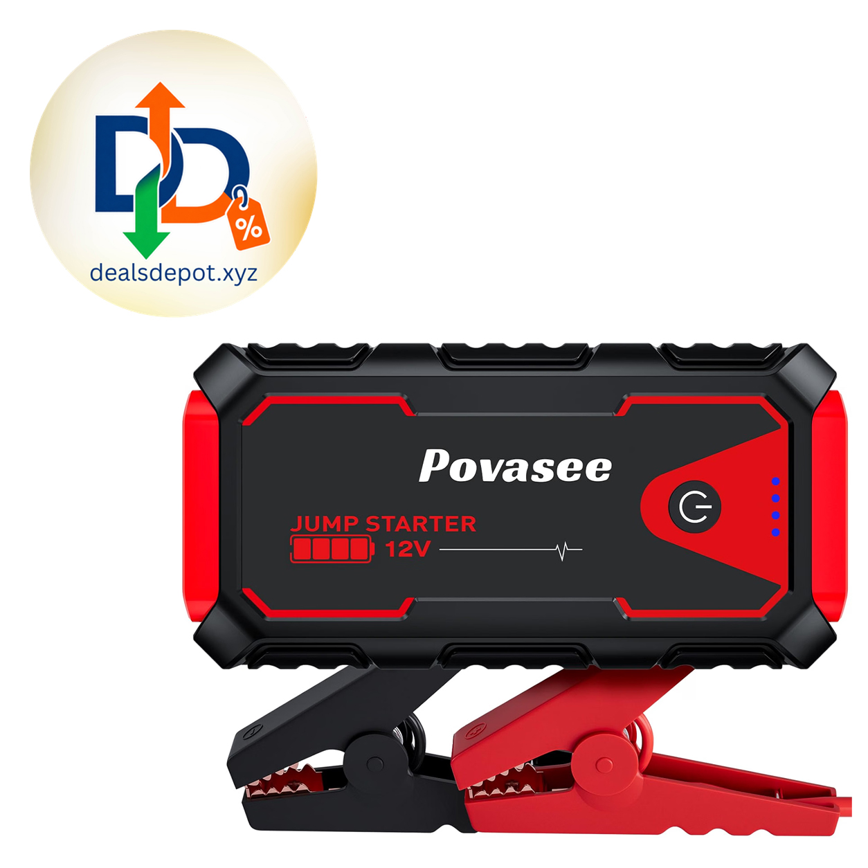 Povasee 5000A Car Jump Starter – Portable 12V Battery Booster