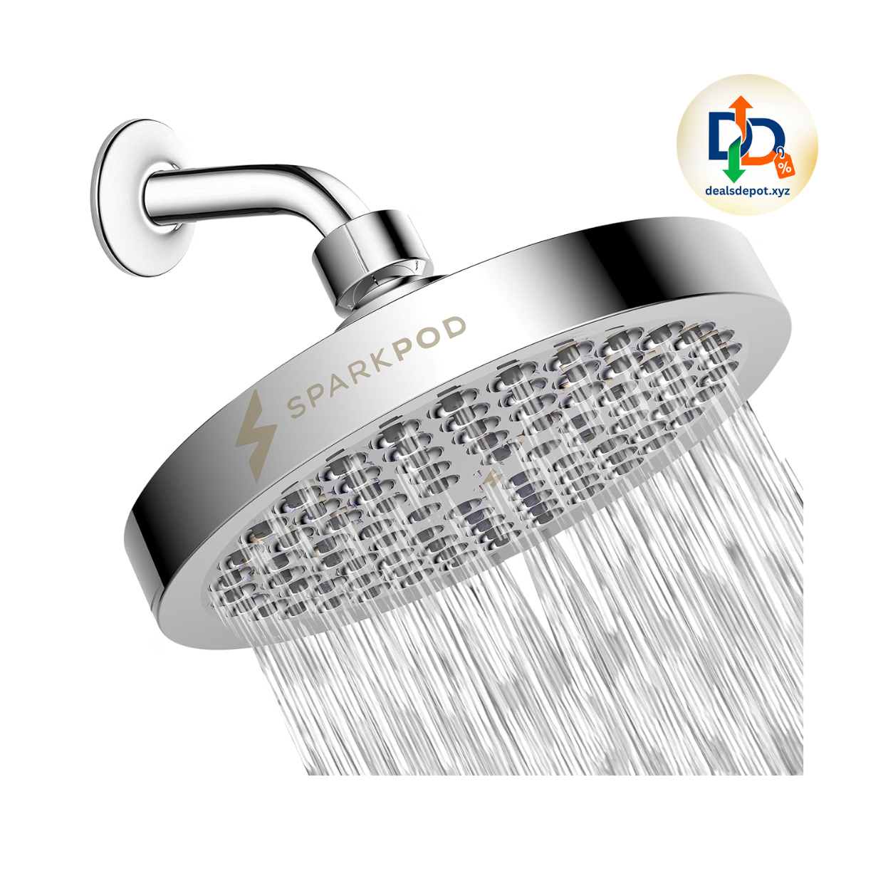 SparkPod 6-Inch Round Rain Shower Head
