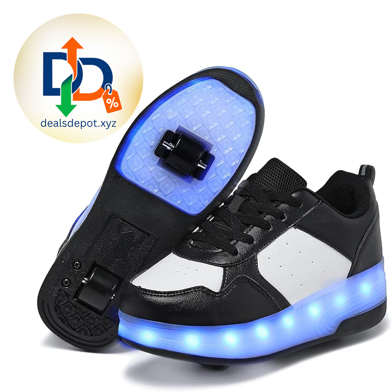 HSQ Light Up Roller Skate Shoes with Detachable Wheels for Girls Boys Kids Funy Gifts