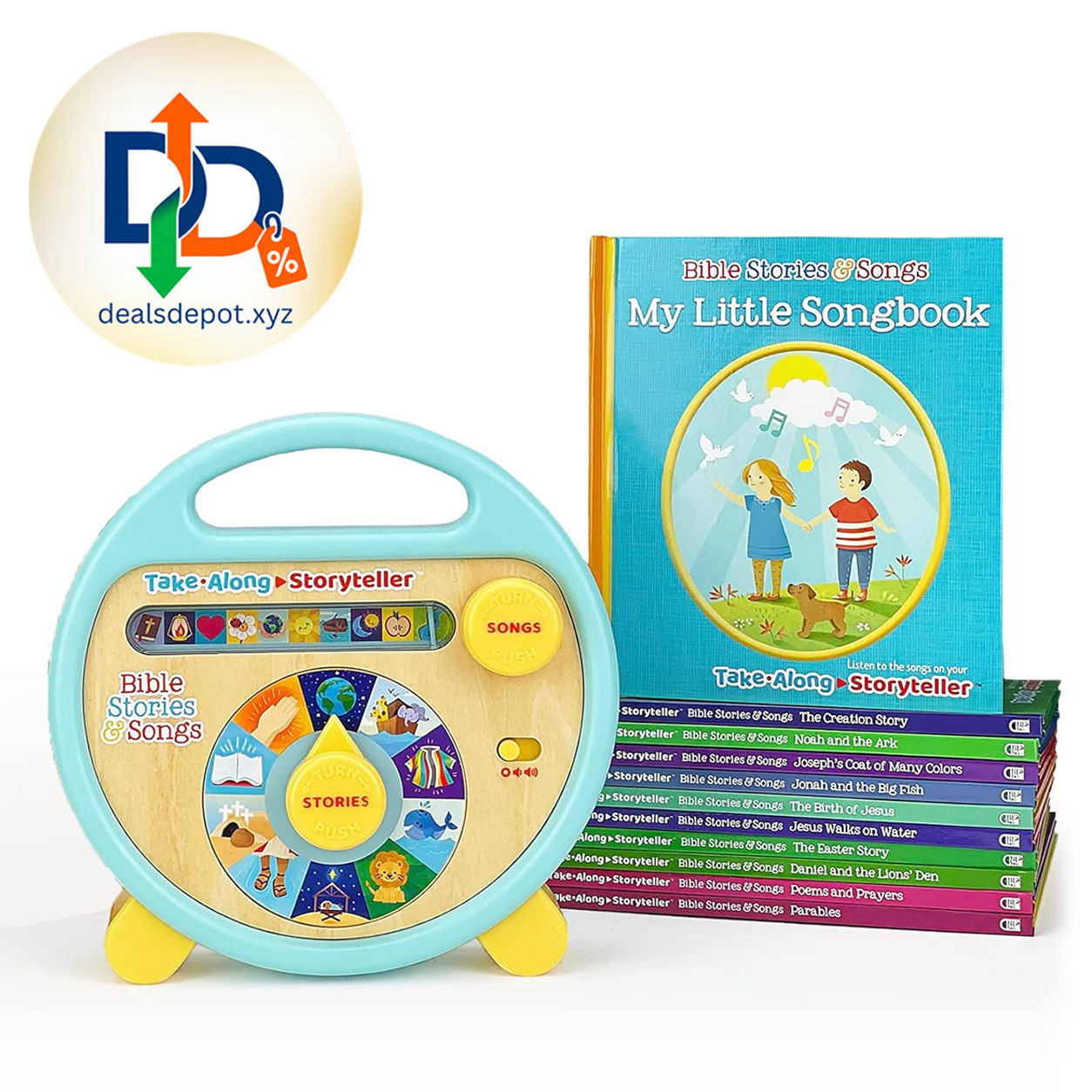 Bible Stories and Songs Interactive Electronic Take Along Storyteller with 11 Books (Little Sunbeams)