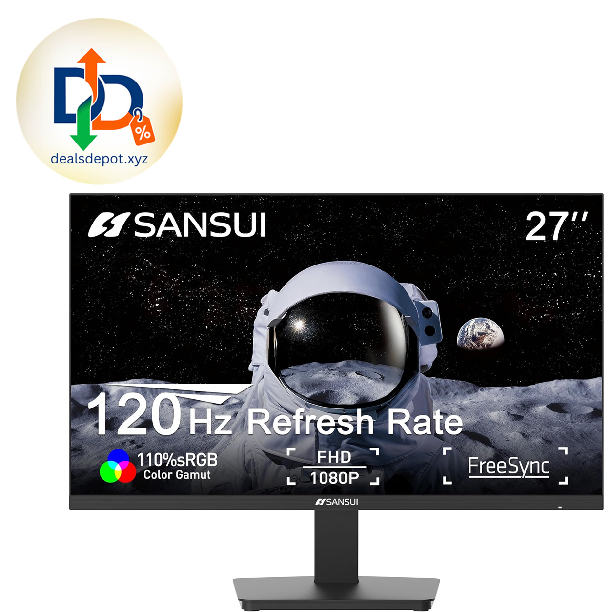 SANSUI 27" Full HD Monitor – 120Hz